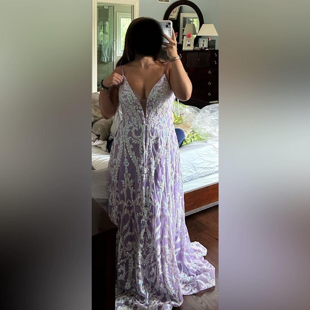 Purple Jovani beaded prom dress